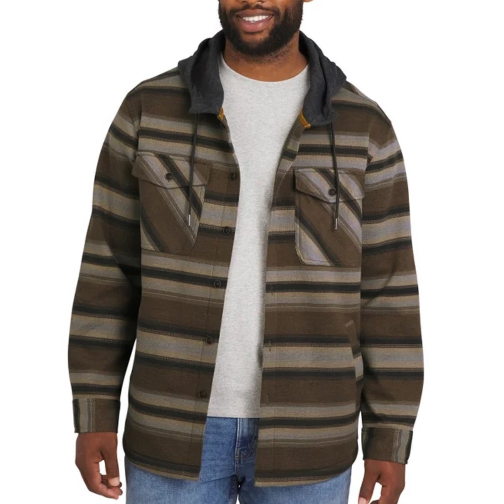 Quiksilver Men's Hooded Shirt Jacket Shacket Size L or XL or XXL